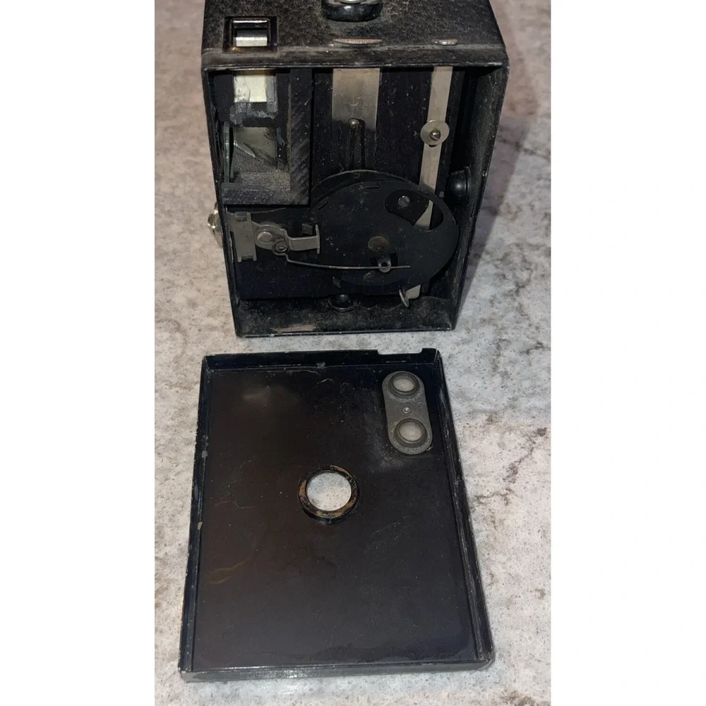 Vintage Parts Only Eastman Kodak Brownie No 2 Camera Box Film 120 Black As Is